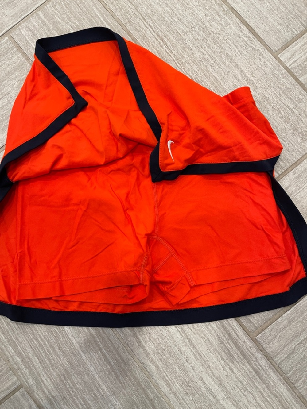 Nike Orange Skort with Navy Blue Trim - Picture 3 of 6